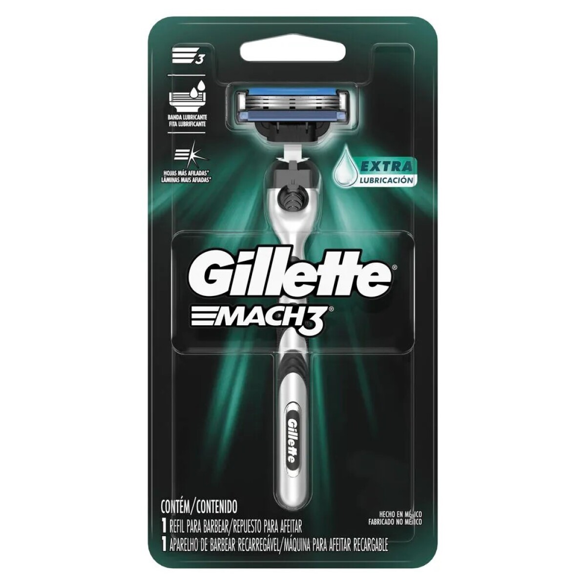 Afeitadora Recargable Mach3+ 1 Unidad – Gillette 