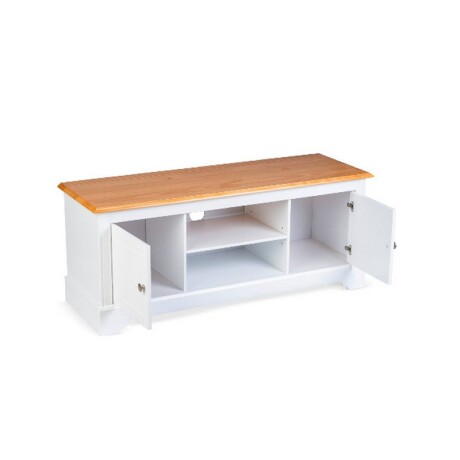 RACK TV 2 PUERTAS. BLANCO/MIEL RACK TV 2 PUERTAS. BLANCO/MIEL