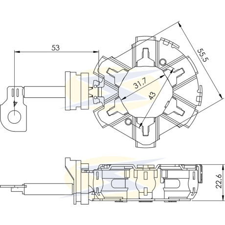 PORTA CARBONES FIAT AUDI KIA FIAT IDEA BOSCH 4,5X14X14 FIJ.43 EXT.56 UNIFAP PORTA CARBONES FIAT AUDI KIA FIAT IDEA BOSCH 4,5X14X14 FIJ.43 EXT.56 UNIFAP