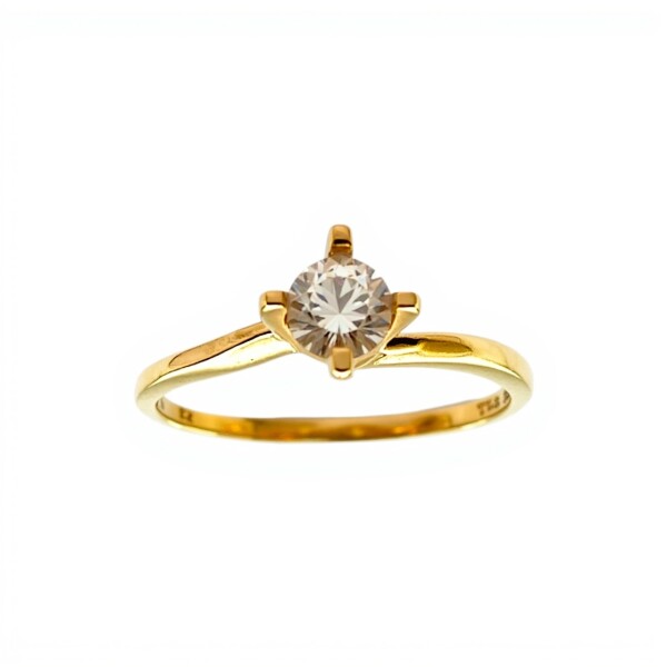 Anillo Solitario-Oro bajo-Piedra Zirconia-AN8078 conpiedra