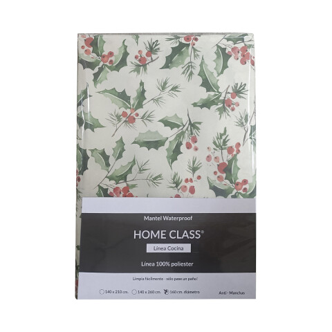 Mantel Waterproof Home Class 140 x 210 cm Navidad 940 BCO