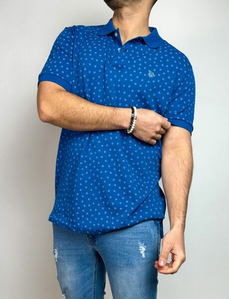 Polo estampada Delfas Azul