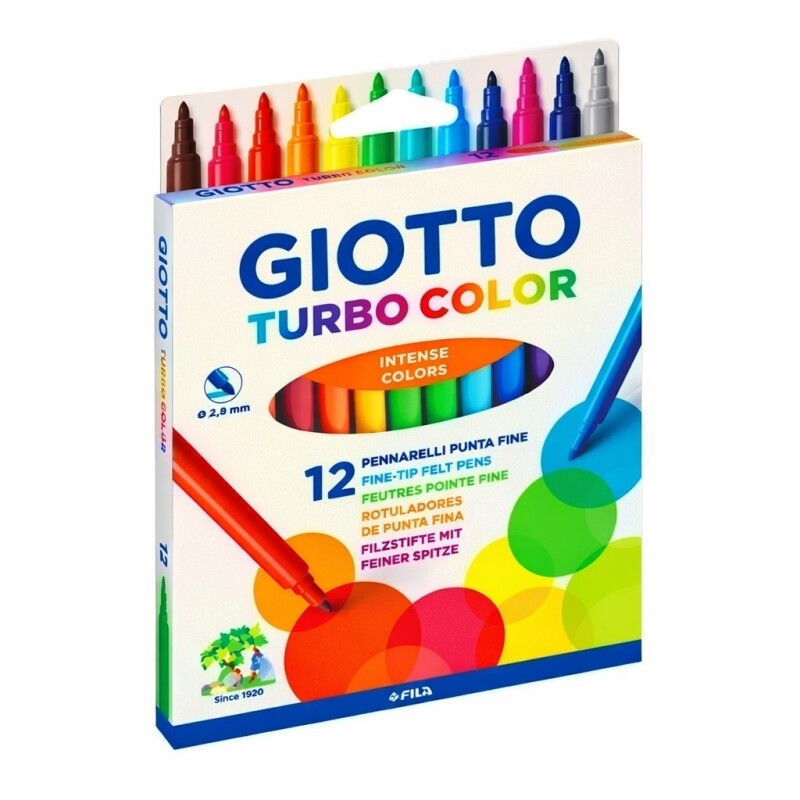 Marcadores Giotto Fino – Set x12 Colores MARCADOR (FINO) GIOTTO COLOR X12 COL.