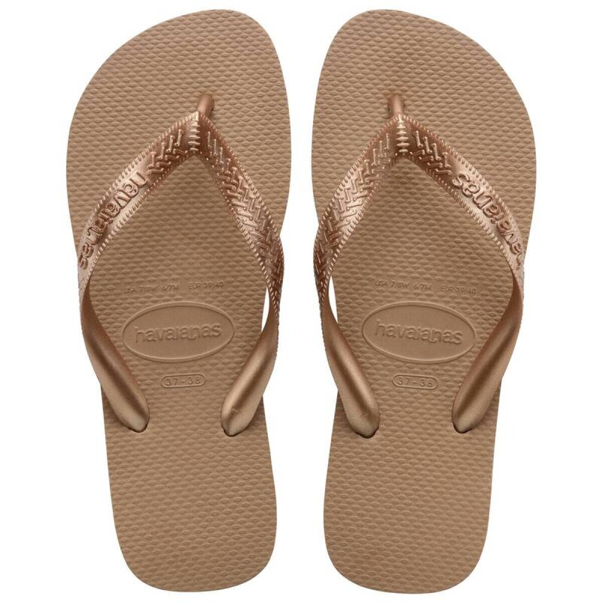 Ojotas - Havaianas - Havaiana Ojota Top Tiras de Mujer - 4137428 - Rosado Oro 