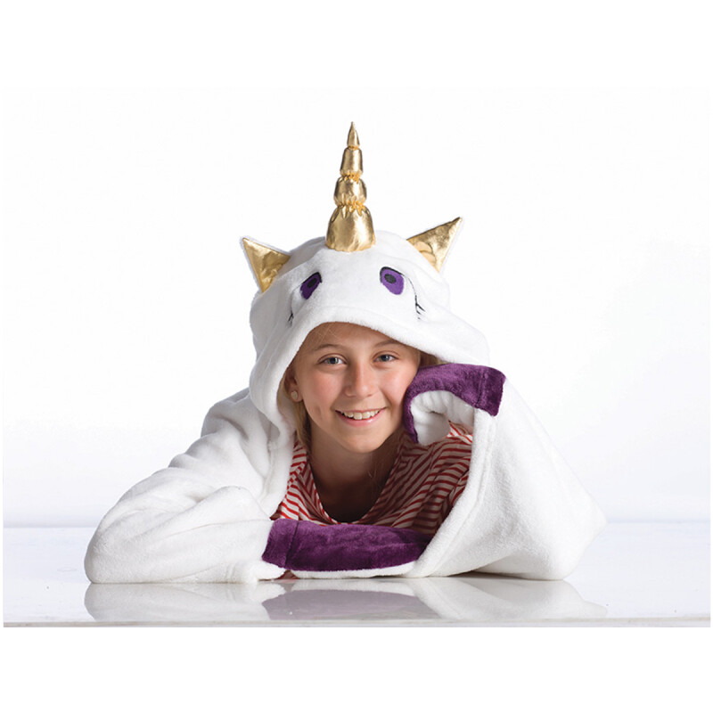 Manta Capucha y Guantes Kanguru Unicornio
