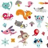 Set de 160 stickers Pequeños amigos