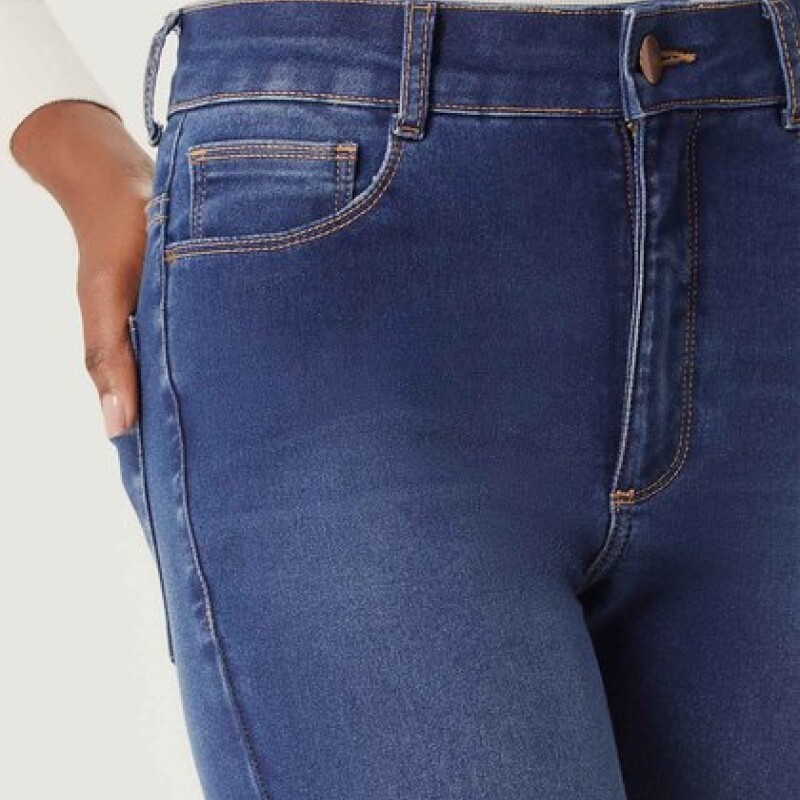 CALCA SUPER SKINNY FEM AZUL CARIBE/CHUMBO/BLANCO