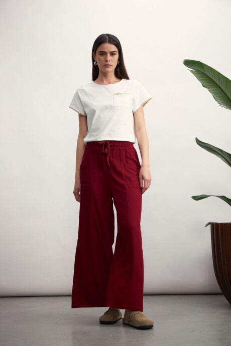 Remera Gloria Blanco/Tostado