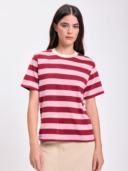 Remera estampa Rayas Crudo
