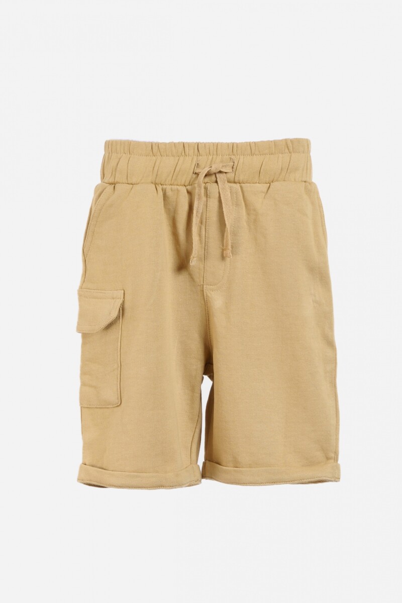 Short cargo con elástico BEIGE