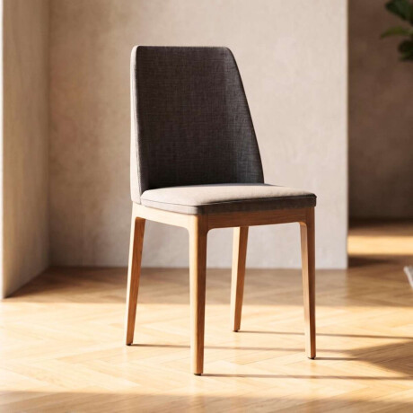 Silla de Comedor City Li­nea Manhattan Lino Gris/Natural