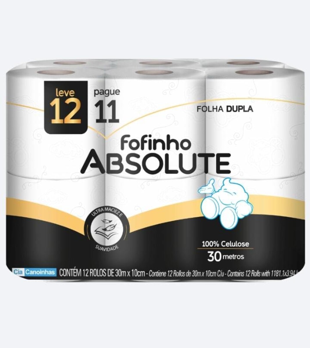 Papel Higienico Fofinho Absolute Doble Hoja 12x30mts 