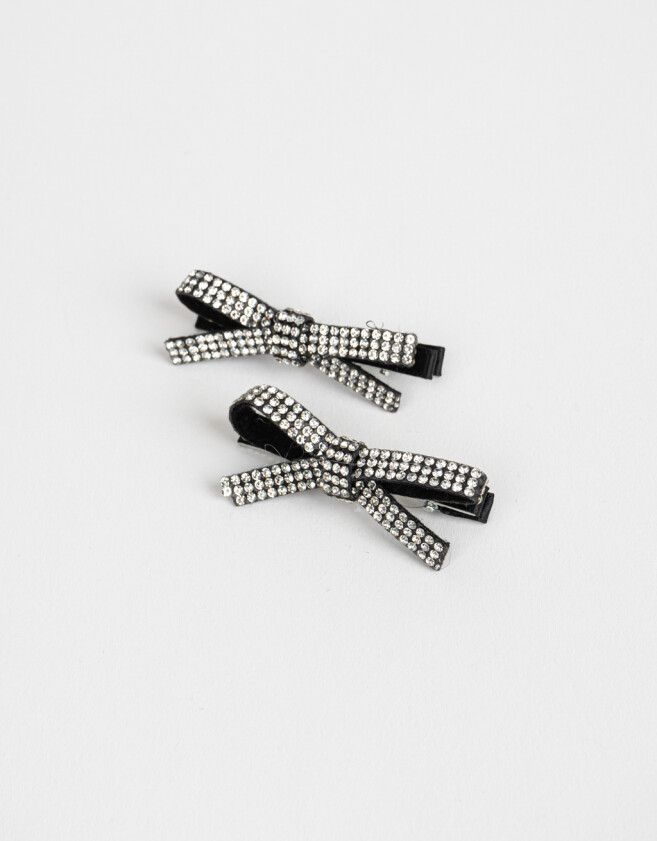 Piquitos Con strass Set De Piquitos Moño & Strass - Combinacion Bicolor