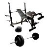 Kit Banco Pecho + Scott y Piernas + Barra 180cm + 50kg Discos Kit Banco Pecho + Scott y Piernas + Barra 180cm + 50kg Discos