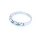 Anillo en oro 18k blanco , brillantes y esmeraldas Anillo en oro 18k blanco , brillantes y esmeraldas