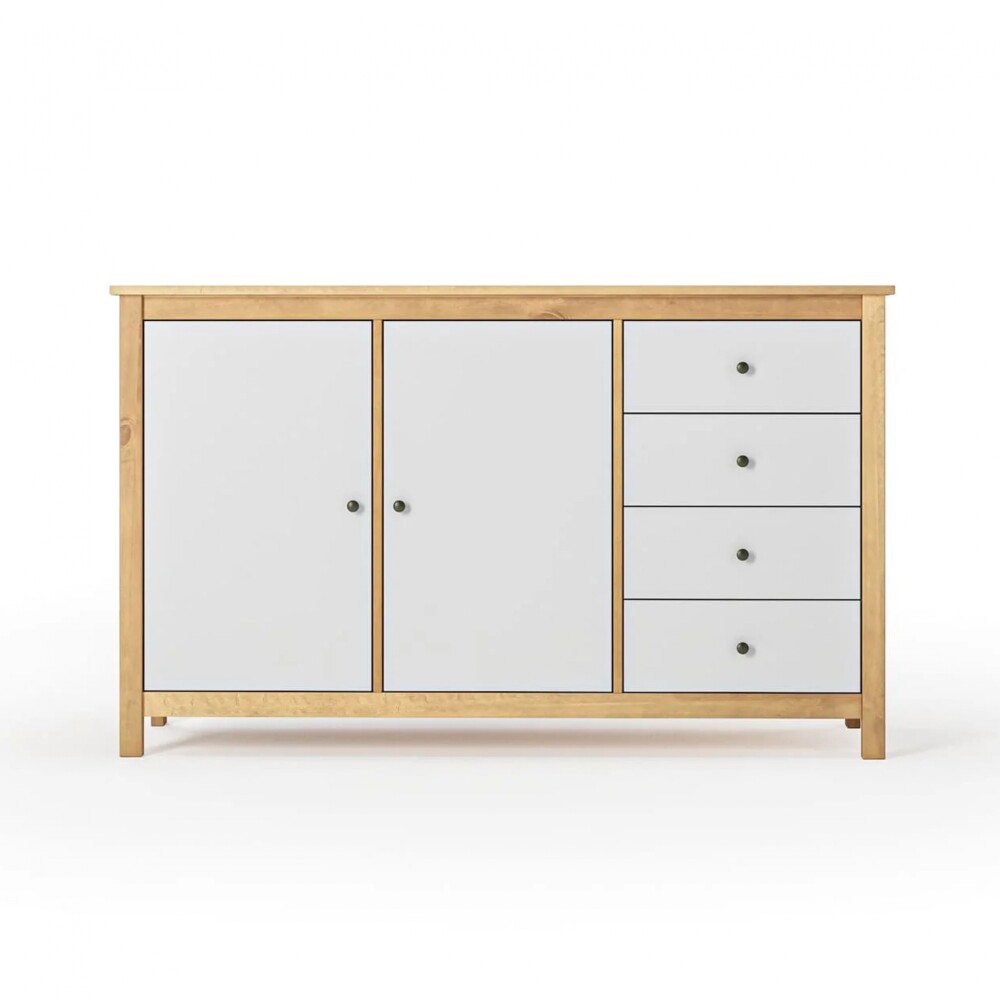 Cómoda 2 Puertas 4 Cajones - Mari Blanco