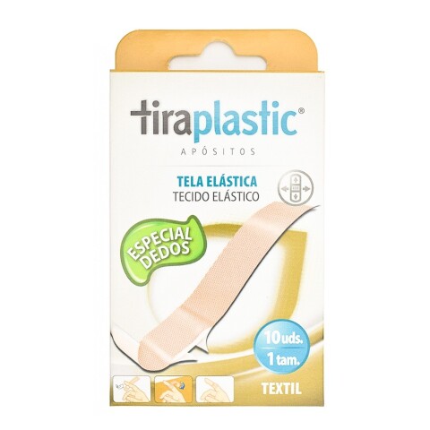 Tiraplastic tela elástica especial dedos x10u 1 tamaño Tiraplastic tela elástica especial dedos x10u 1 tamaño