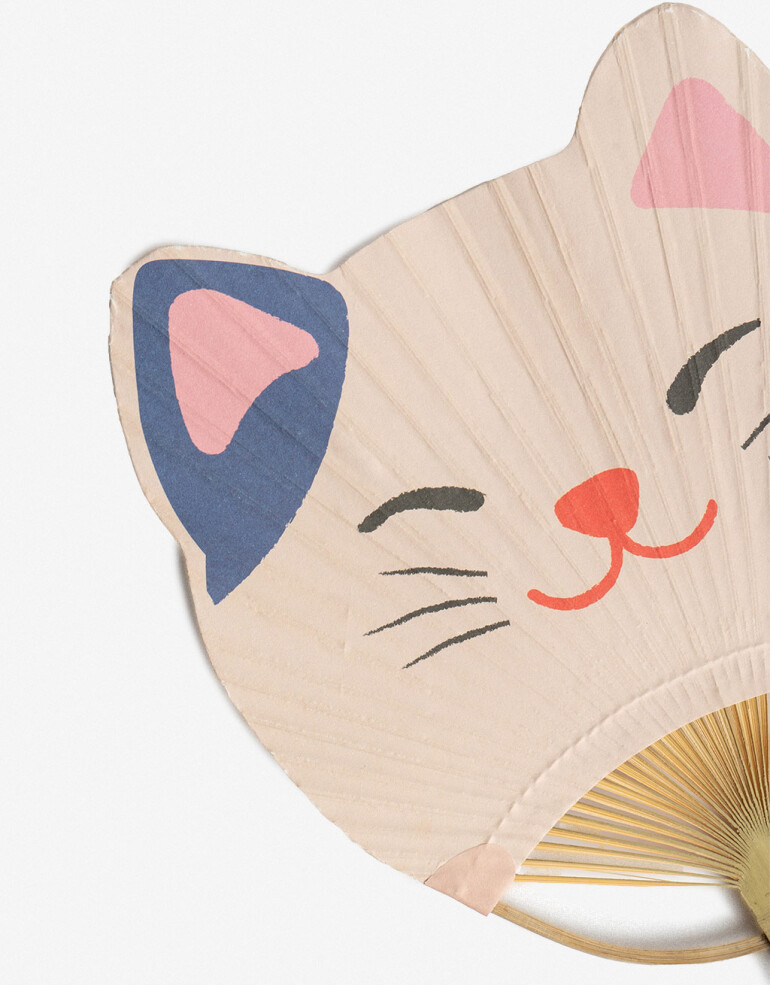 Rega Varios Abanicos Abanico De Papel "lucky Cat" - Combinacion Multicolor
