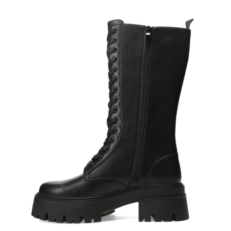 Bota de Mujer Miss Carol TOLLER de caña alta acordonada Negro