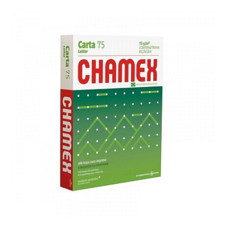 Resma de hojas tamaño carta común De 75g X500 Hojas. Chamex Resma de hojas tamaño carta común De 75g X500 Hojas. Chamex