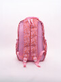 MOCHILA RAYAS DOBLE CIERRE ROSADO