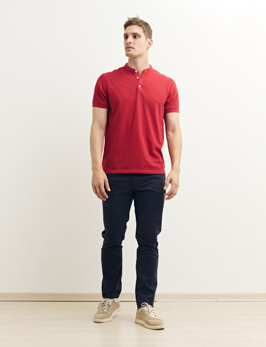 520750 REMERA HARRINGTON LABEL Rojo Oscuro