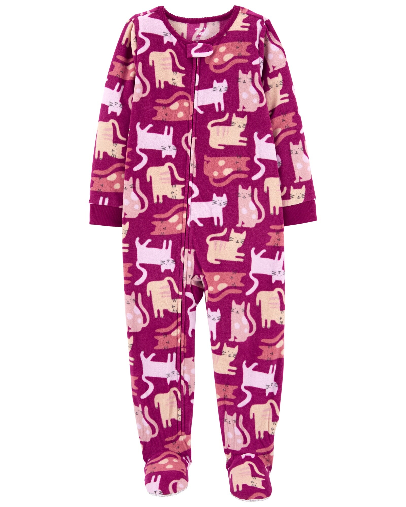 Pijama de micropolar con pie Sin color