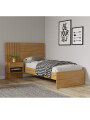 CAMA ZARA - 1 PLAZA MARRON