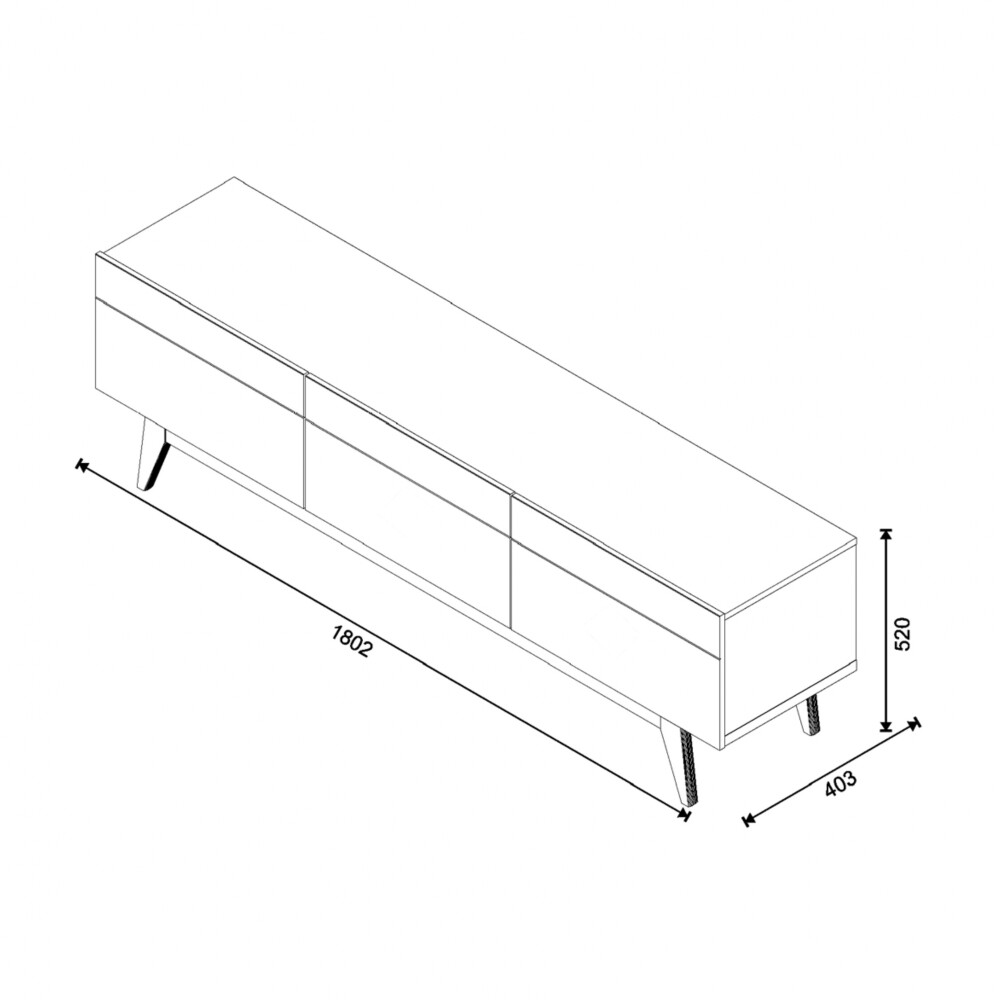 Rack para TV - Stand Classic 1.8 - 3C - linea Manhattan Rack para TV - Stand Classic 1.8 - 3C - linea Manhattan