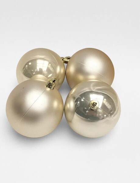 ESFERA COMBINADA MATE 8 CM X 4 UNIDADES CHAMPAGNE ESFERA COMBINADA MATE 8 CM X 4 UNIDADES CHAMPAGNE