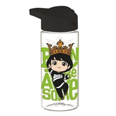 Botella Plástica Deco Infantil 500ML c/Tapa y Asa Juno Renga Negro