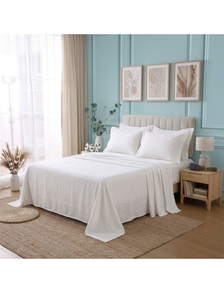 JUEGO SABANA ALGODON 144 HILOS QUEEN 160x200+35CM BLANCO CANNON JUEGO SABANA ALGODON 144 HILOS QUEEN 160x200+35CM BLANCO CANNON