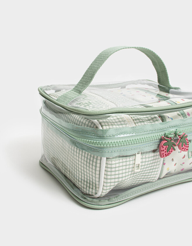 Porta Cosméticos Set De Portacosméticos Flores - Estampado Flores