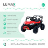 Auto a Batería Lumax 4x4 12V control remoto, USB y Música Rojo