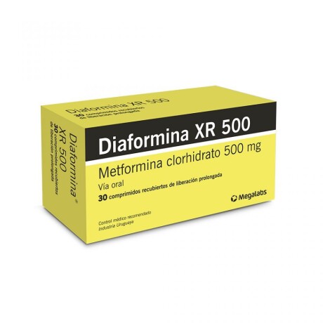 Diaformina XR 500 30 Comprimidos | Tratamiento Diabetes Tipo 2 de Liberación Prolongada Diaformina XR 500 30 Comprimidos | Tratamiento Diabetes Tipo 2 de Liberación Prolongada