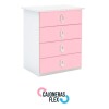 Cómoda Infantil 4 Cajones Mdp Rosa/ Azul Cómoda Infantil 4 Cajones Mdp Rosa/ Azul