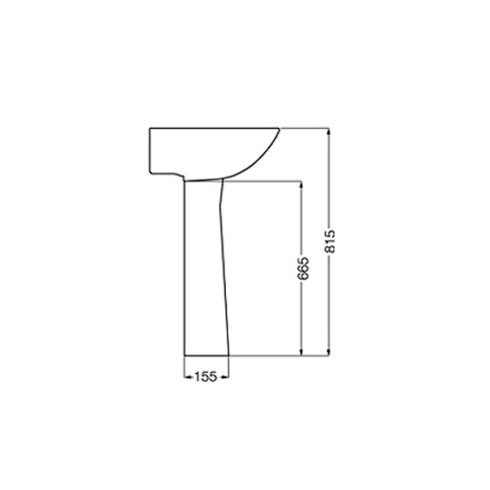 LOZA SANITARIA PEDESTAL COLUMNA BARI GRIS PARA BAÑO 000