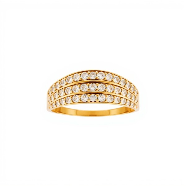 Anillo Tiara-Oro bajo-Piedras zirconias-AN8020 conpiedra