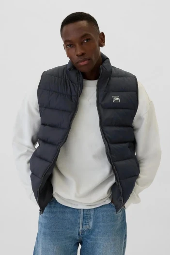 Chaleco Logo Gap Puffer Hombre True Navy V2
