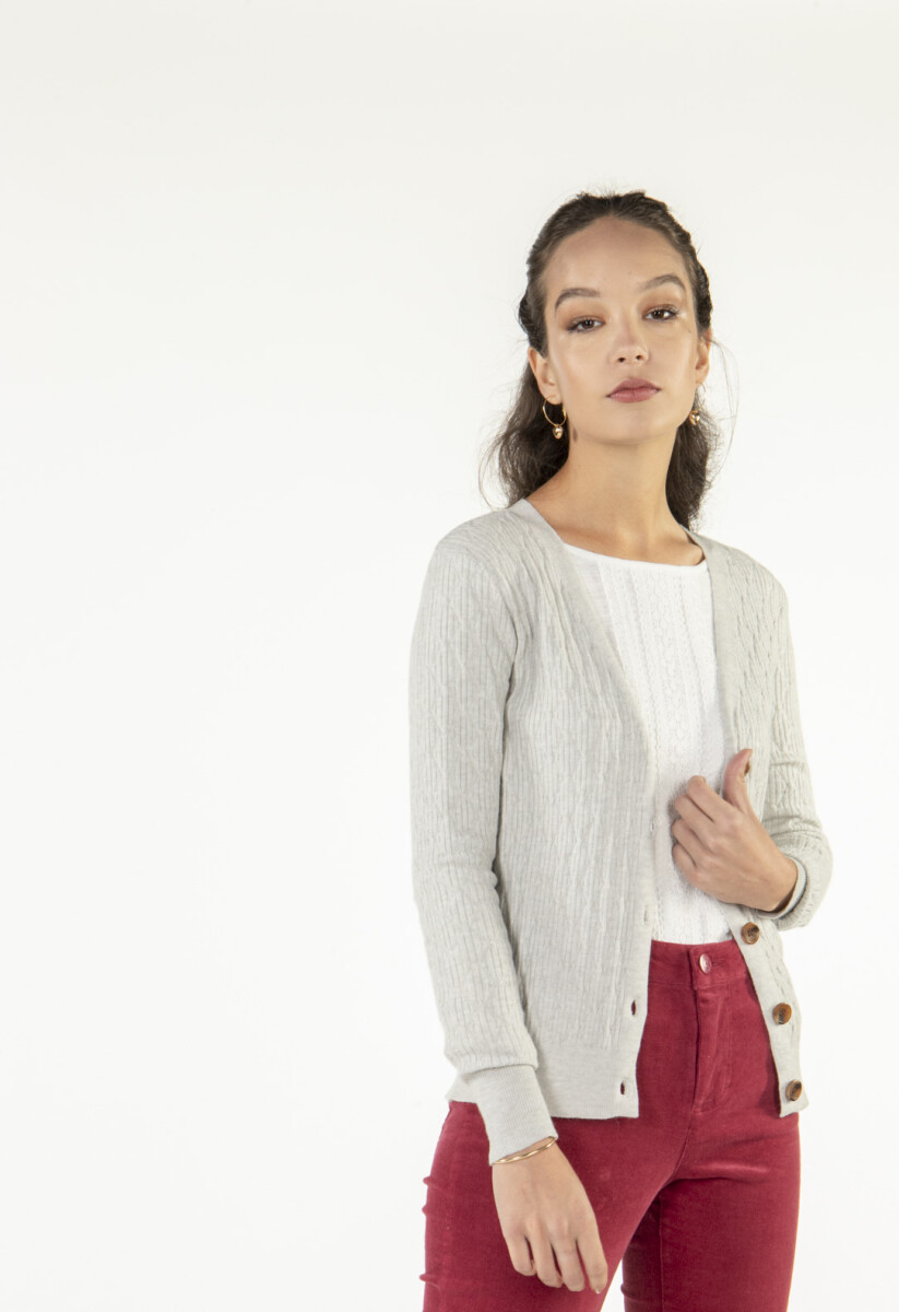 CARDIGAN HARROW - Gris Claro Melange 