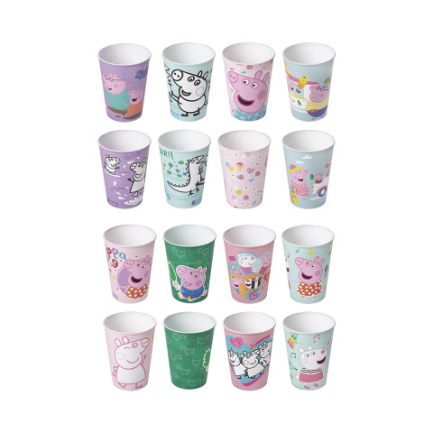 Vaso Plástico 320 ml Peppa Pig Diseños Surtidos U