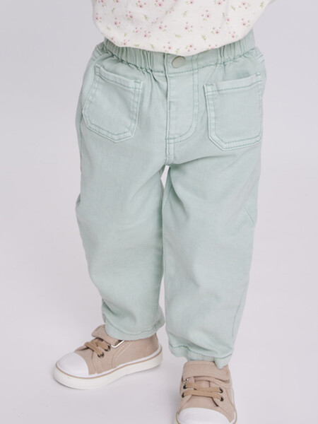 Pantalón de jean paper bag Verde