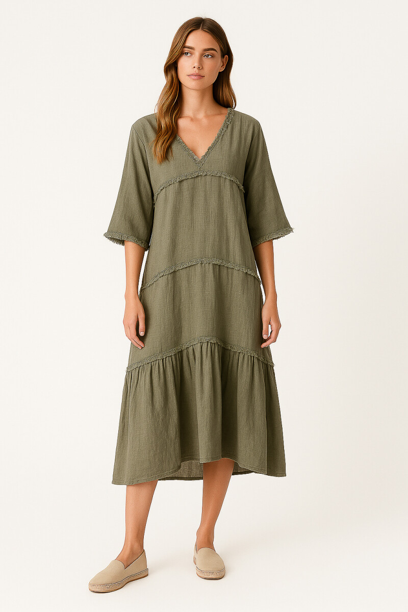 Vestido Jutta - Verde Azulado 