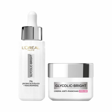 Pack L'Oréal Paris Glycolic Bright Serum + Crema Día Pack L'Oréal Paris Glycolic Bright Serum + Crema Día