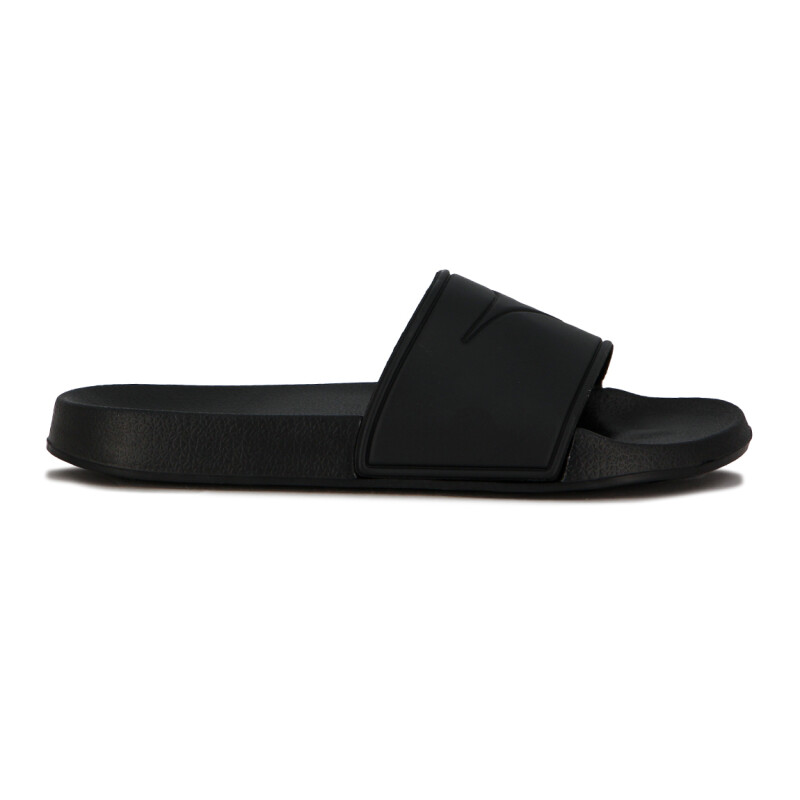 Chanclas Diadora Ojota Tira Ancha Con Logo Black-black Negro-negro