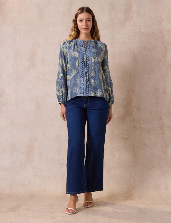 Blusa Puntilla AZUL/MULTI