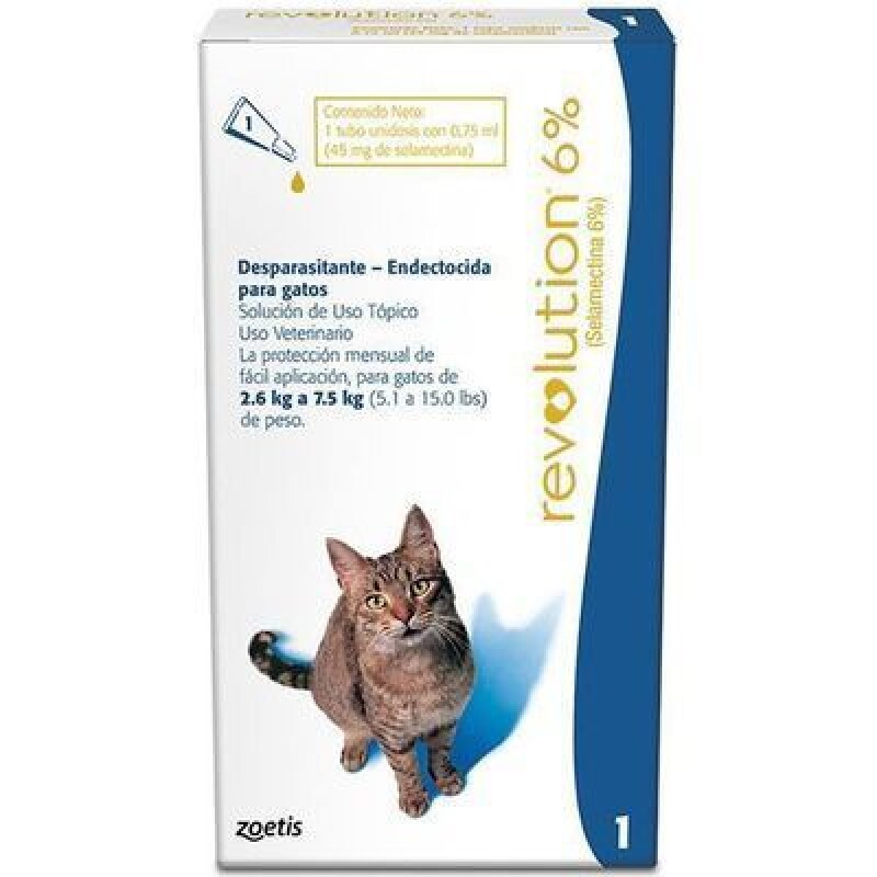 Revolution Pipeta Gatos 2.6 a 7.5 Kg Revolution Pipeta Gatos 2.6 a 7.5 Kg
