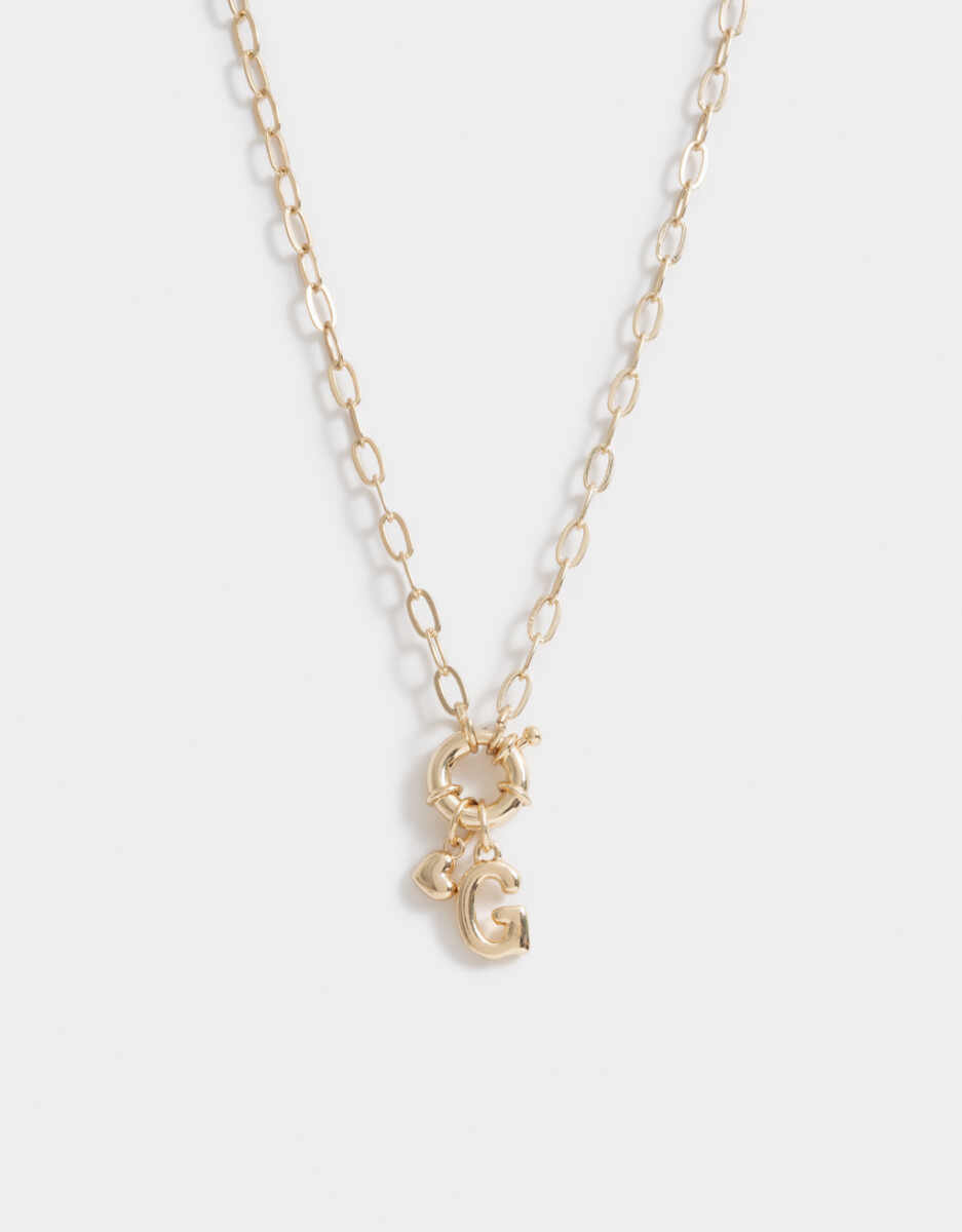 Collar Corto De Inicial "g" 