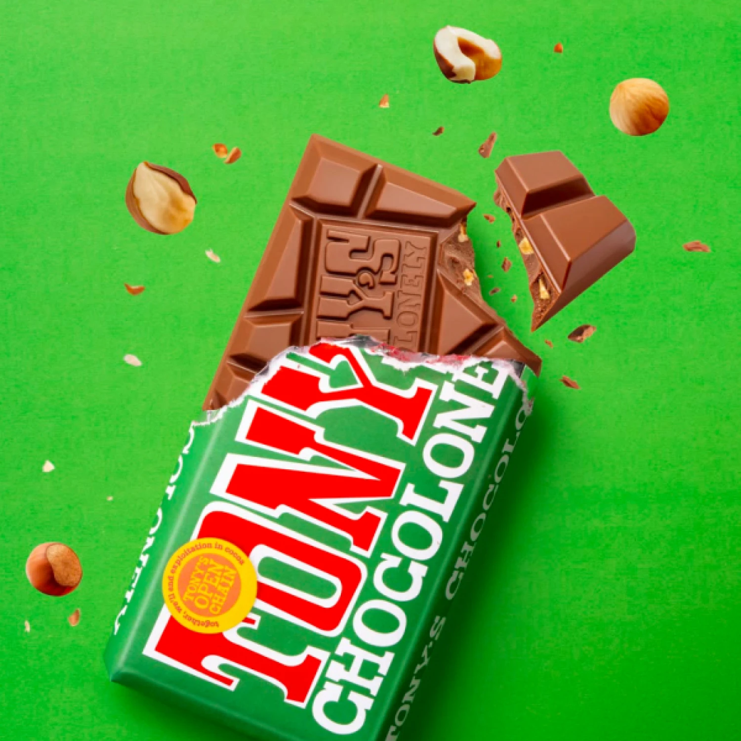Tony's Chocolonely con leche y avellana