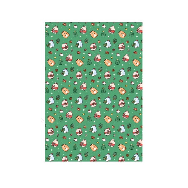 Papel de regalo navideño verde